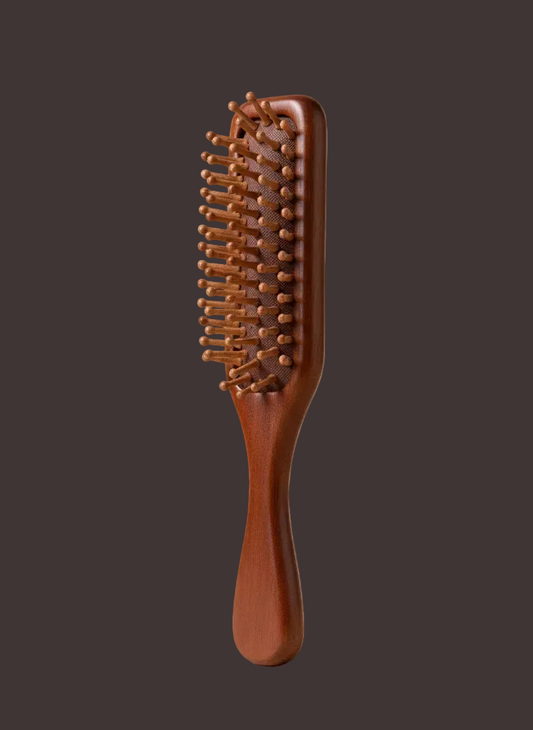 Wooden Flower Hair Brush